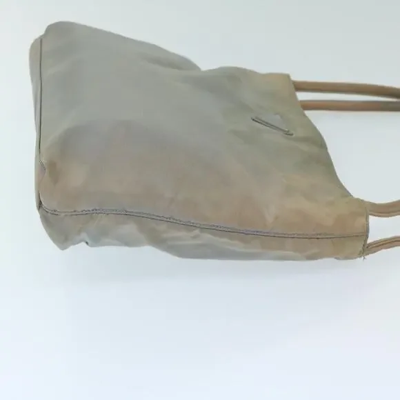 PRADA Hand Bag Nylon Gray